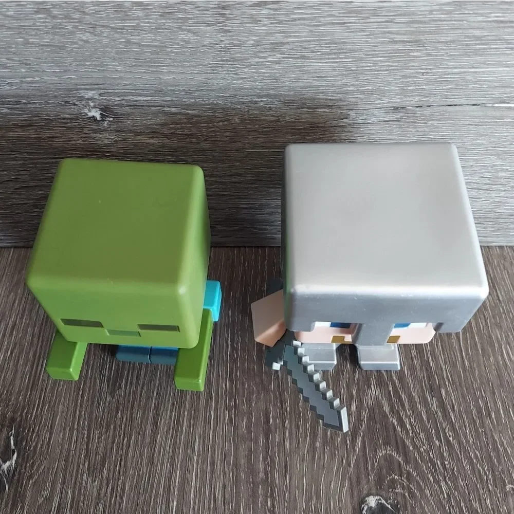 Minecraft Figures - Steve Iron Armor & Zombie